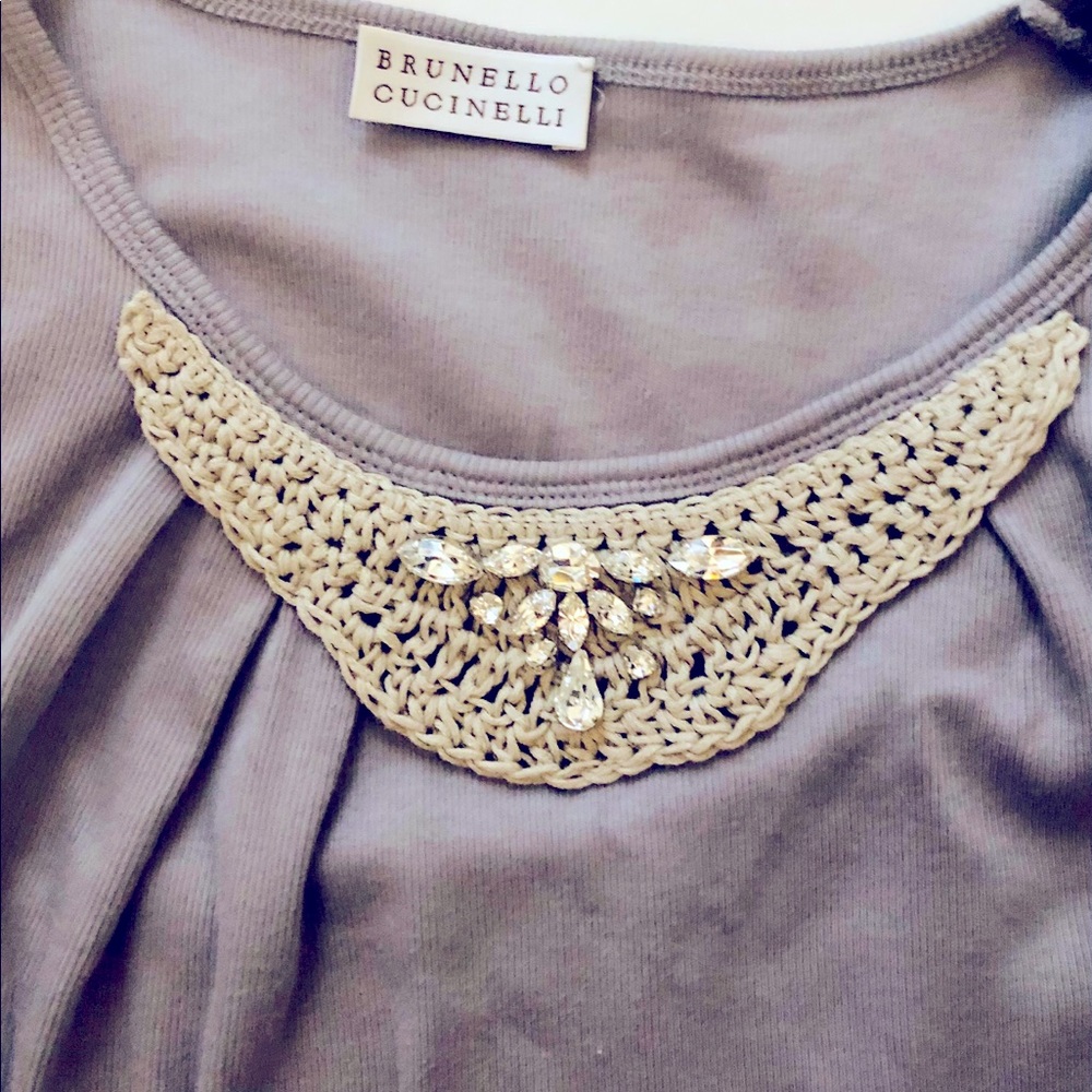 Brunello Cucinelli bejeweled tank